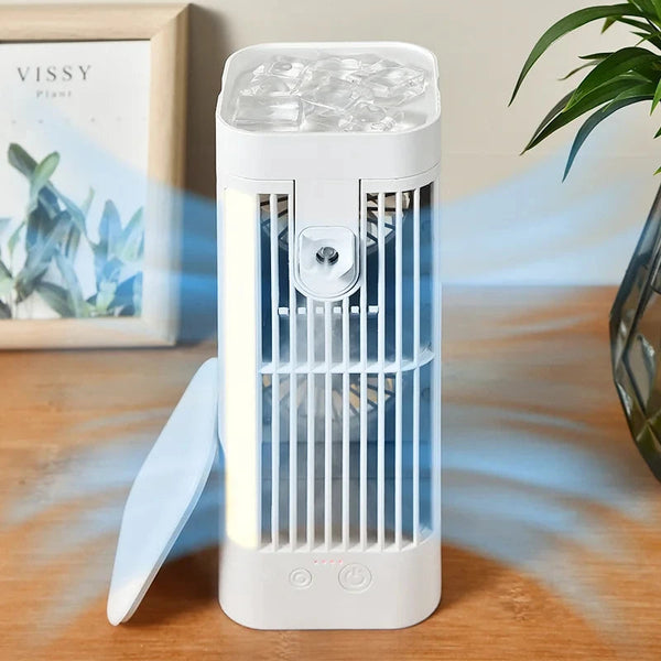 Mini Portable Air Conditioner Desk Fan with Spray Cooling | Salon-Quality Haircare for Stronger, Shinier, Healthier Hair