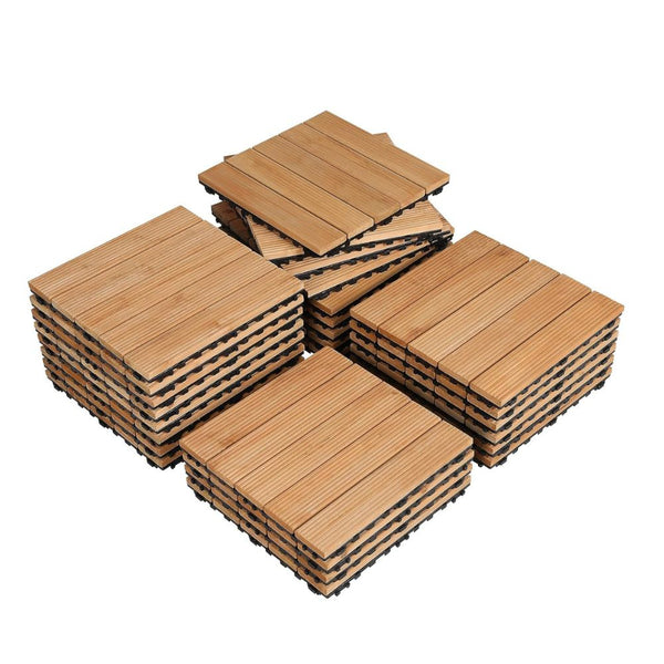 Interlocking Outdoor Patio Wood Flooring Deck Tiles 27Pcs | Make Your Garden Beautiful, Functional & the Envy of the Neighbourhood