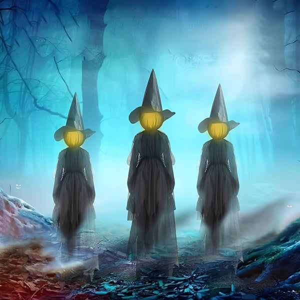 3PCS Indoor And Outdoor Halloween Decorations — Sound Activated Hand Holding Witch | The Perfect Seasonal Touch for Your Home — or as a Thoughtful Gift