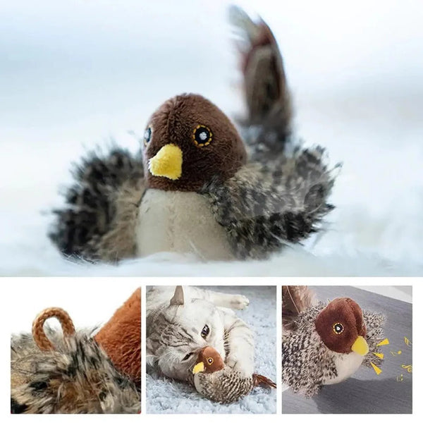 Interactive Sound Bird Cat Toy — Flapping Feather Fun for Indoor Cats | Imaginative Play for Boys & Girls — Hours of Fun & Skill-Building