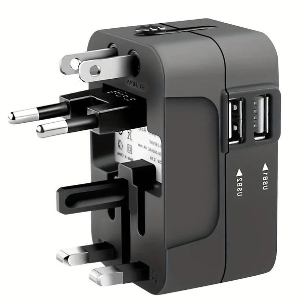 Worldwide Travel Adapter with Dual USB Charging Ports | Premium Quality, Thoughtful Design — Built for Real Everyday Life