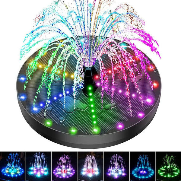 Solar Fountain with 60 LED Lights | Make Your Garden Beautiful, Functional & the Envy of the Neighbourhood