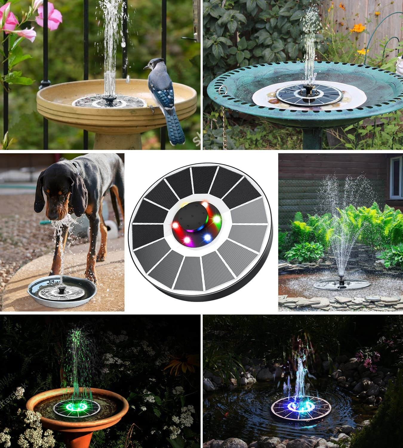 LED Solar Energy Fountain | Built for British Weather — Durable, Attractive Outdoor Design