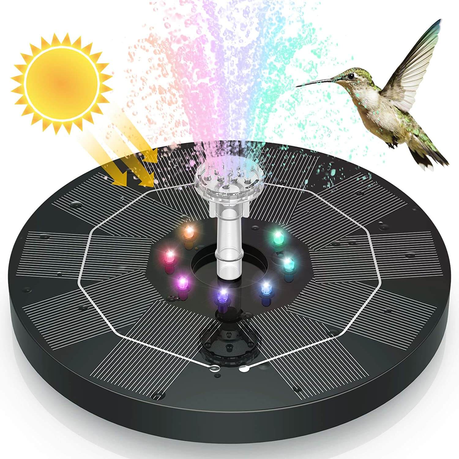 LED Solar Energy Fountain | Built for British Weather — Durable, Attractive Outdoor Design