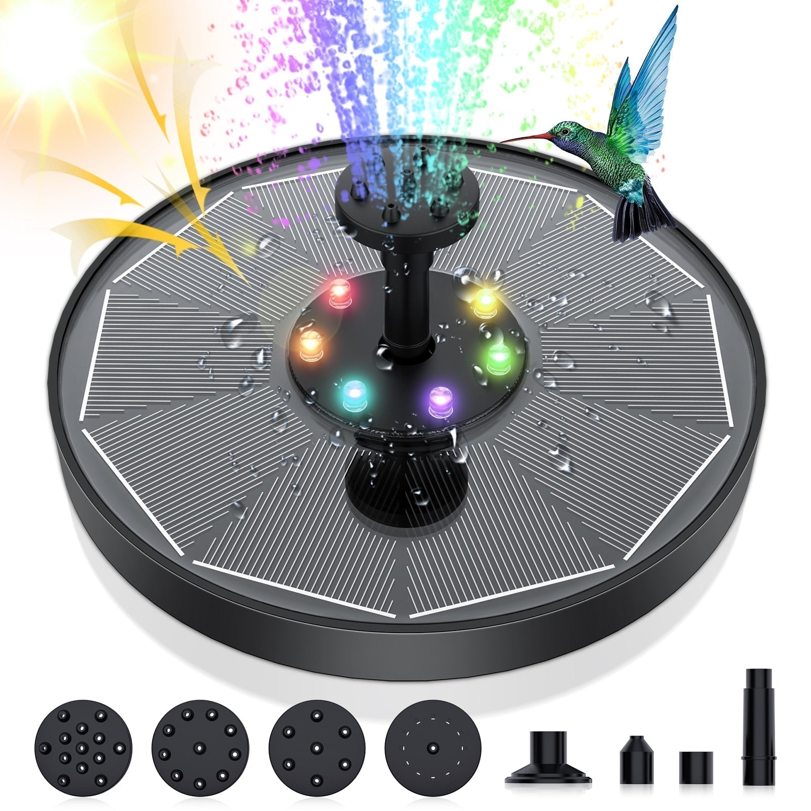 LED Solar Energy Fountain | Built for British Weather — Durable, Attractive Outdoor Design