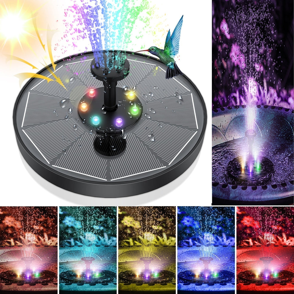 LED Solar Energy Fountain | Built for British Weather — Durable, Attractive Outdoor Design