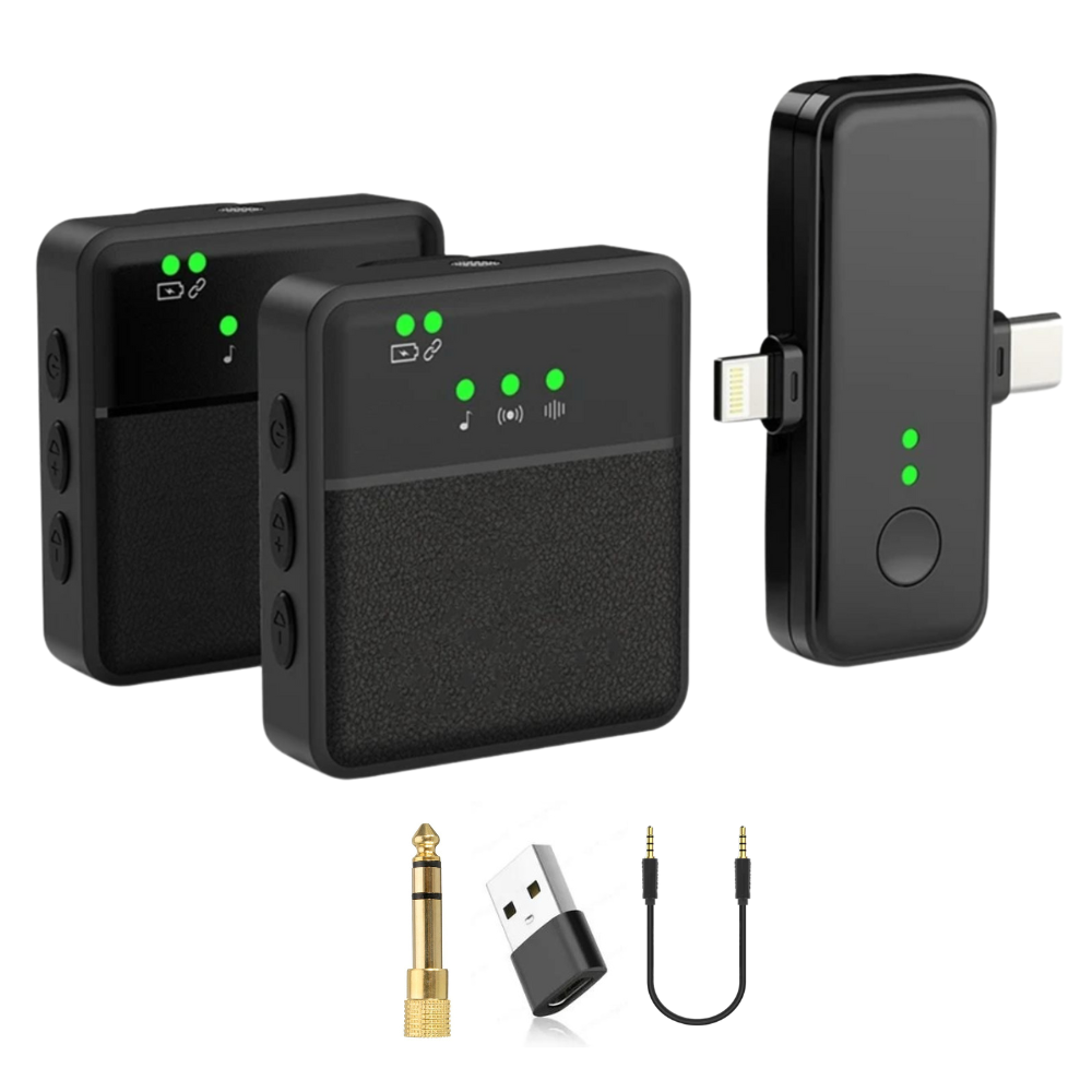Wireless Bluetooth Lavalier Lapel Microphone | Clip-On Condenser Mic for Content Creators, Vloggers and Video