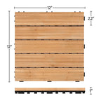 Interlocking Outdoor Patio Wood Flooring Deck Tiles 27Pcs | Make Your Garden Beautiful, Functional & the Envy of the Neighbourhood