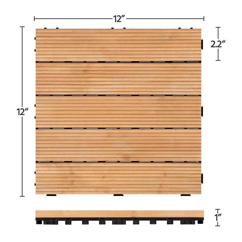 Interlocking Outdoor Patio Wood Flooring Deck Tiles 27Pcs | Make Your Garden Beautiful, Functional & the Envy of the Neighbourhood