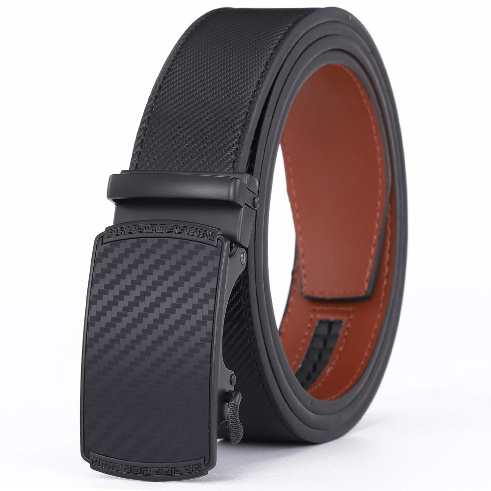 Men's Leather Belt with Automatic Buckle | Luxury-Feel Fashion Accessory — Where Style Meets Everyday Function