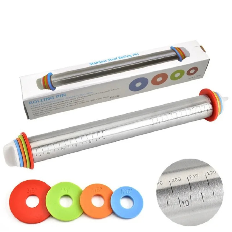 Adjustable Rolling Pin with Rings | Built for Busy Kitchens — Durable, Efficient & Incredibly Easy to Clean