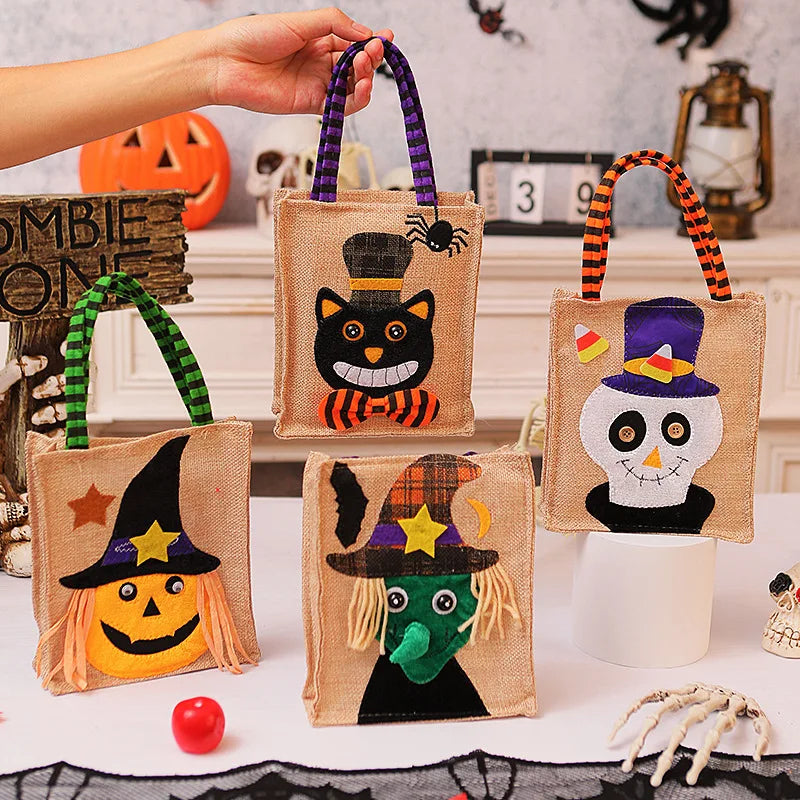 Halloween Treat Bag with Pumpkin Cat Witch and Skull Design | Designed for Happy, Healthy, Well-Loved Pets of Every Breed