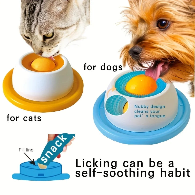 Slow Feeder Cat & Dog Lick Mat | Textured Enrichment Mat for Anxiety Relief & Healthy Eating