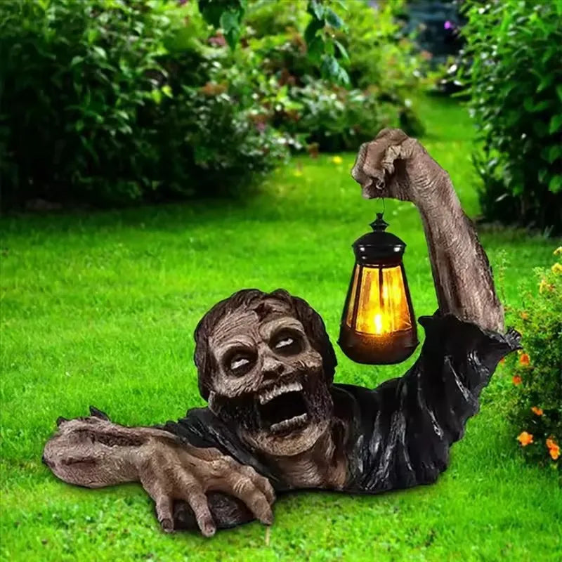 Scary Zombie Outdoor Halloween Decor with LED Light | Bring the Magic of the Season into Your Home with This Beautiful Piece