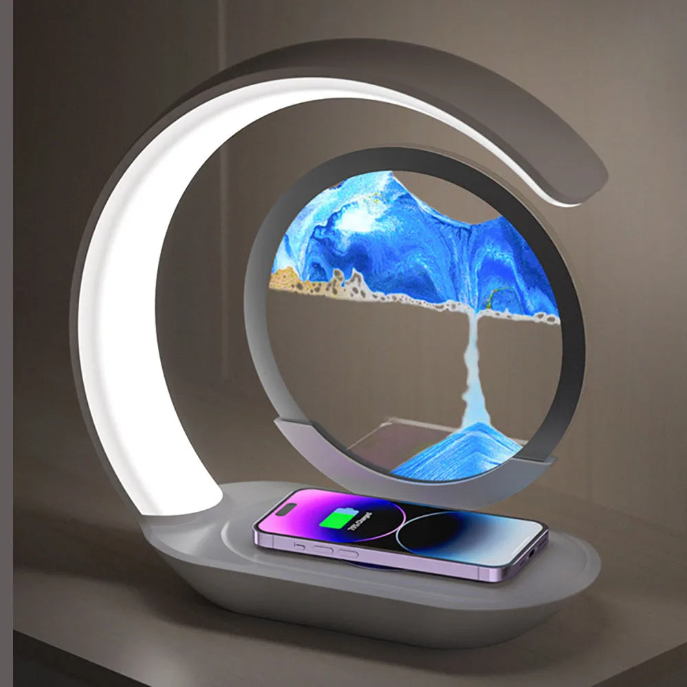 3D Sand Art Table Lamp with Wireless Charger | Compact, Powerful & Ready to Go — Premium Tech at Outstanding Value