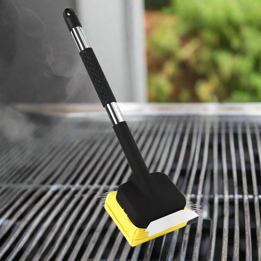 Grill Brush with Steam Cleaning and Scraper | Premium Outdoor Essential for Garden Lovers — Built to Last Outdoors