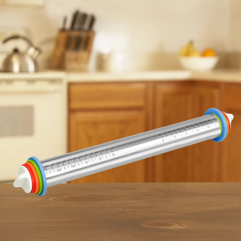Adjustable Rolling Pin with Rings | Built for Busy Kitchens — Durable, Efficient & Incredibly Easy to Clean