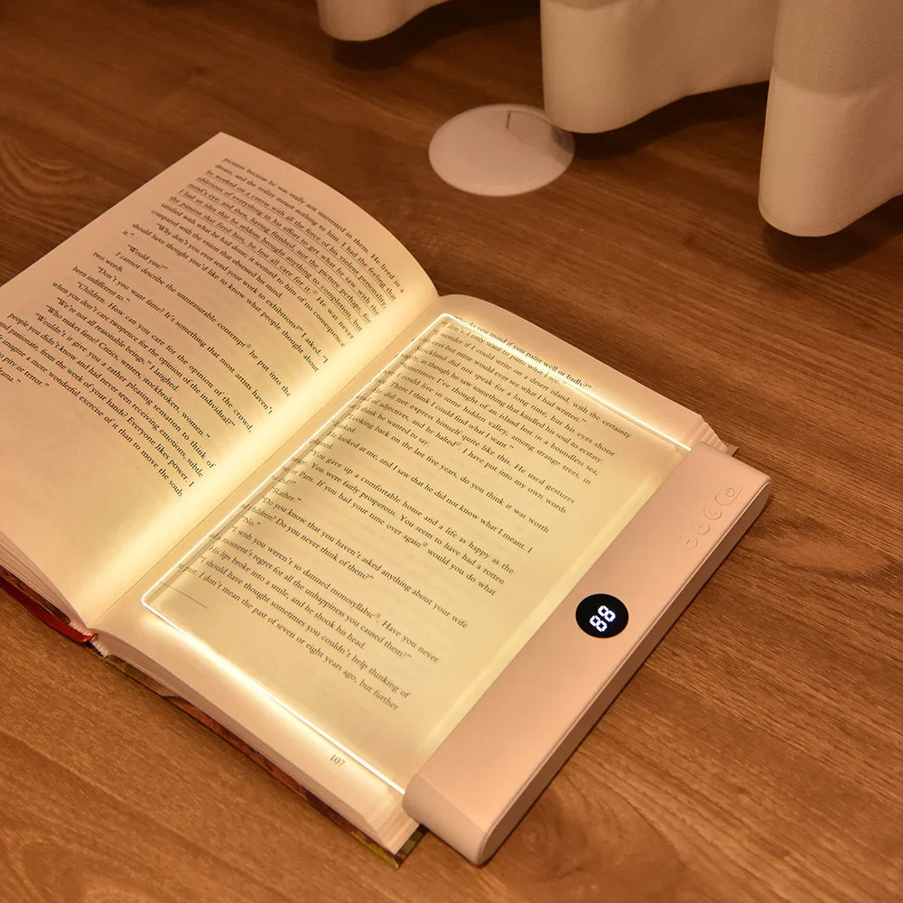 LED Night Vision Flat Panel Reading Light | Clip-On Book Light for Bed, Desk & Reading