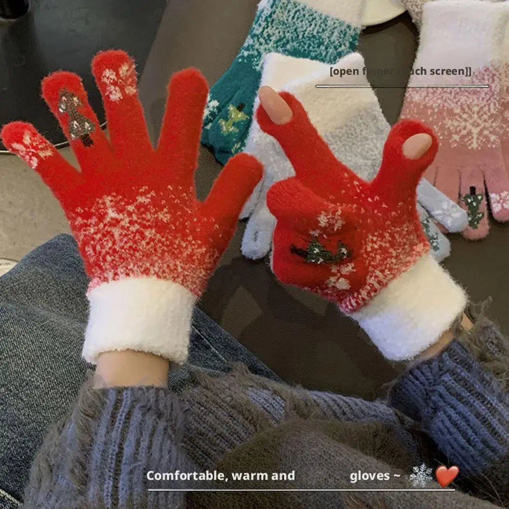 Fleece Lined Knit Fingerless Gloves | Convertible Mittens for Women — Warm Winter Warmers