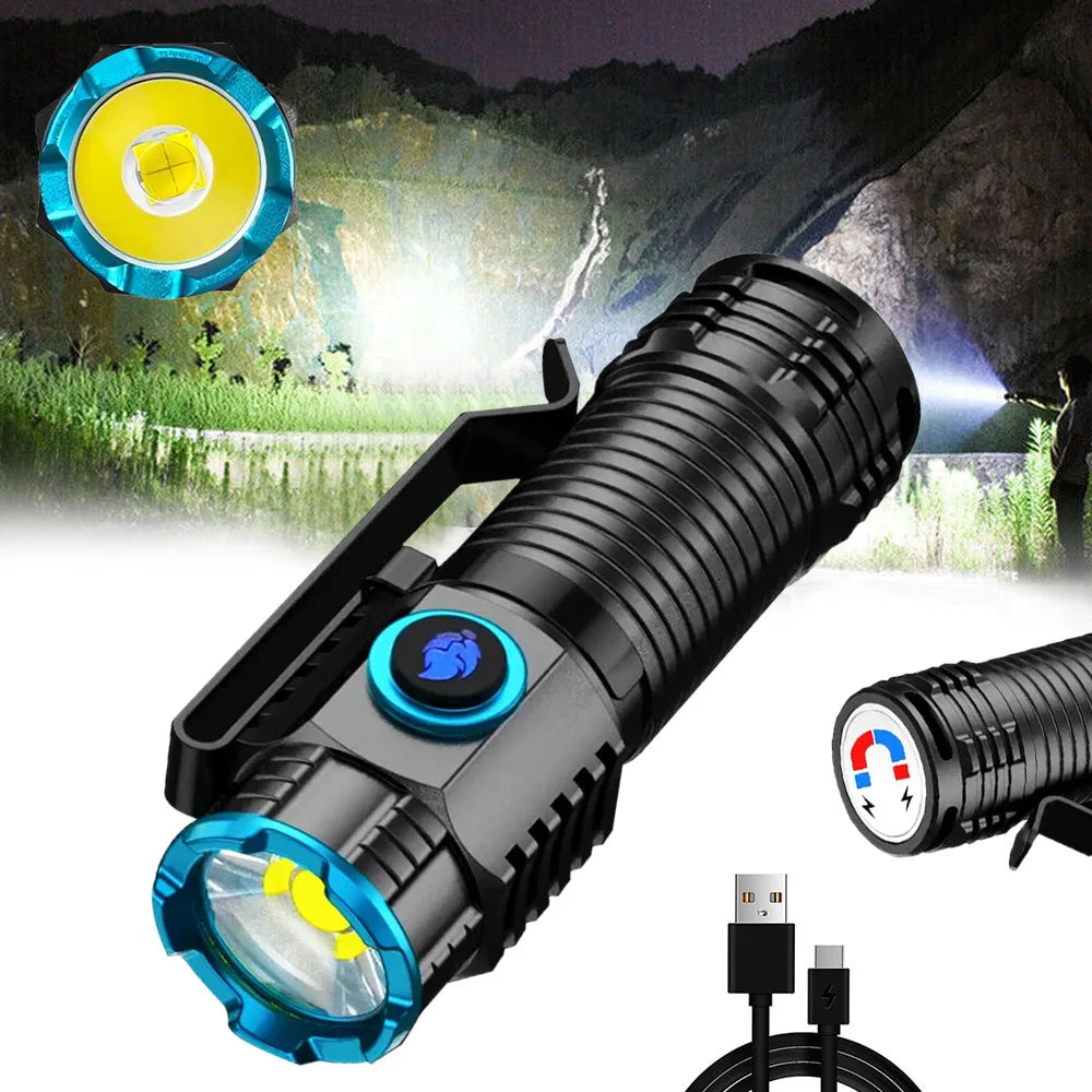 Compact Rechargeable Flashlight LED Torch | Engineered for the Great Outdoors — Lightweight, Tough & Dependable