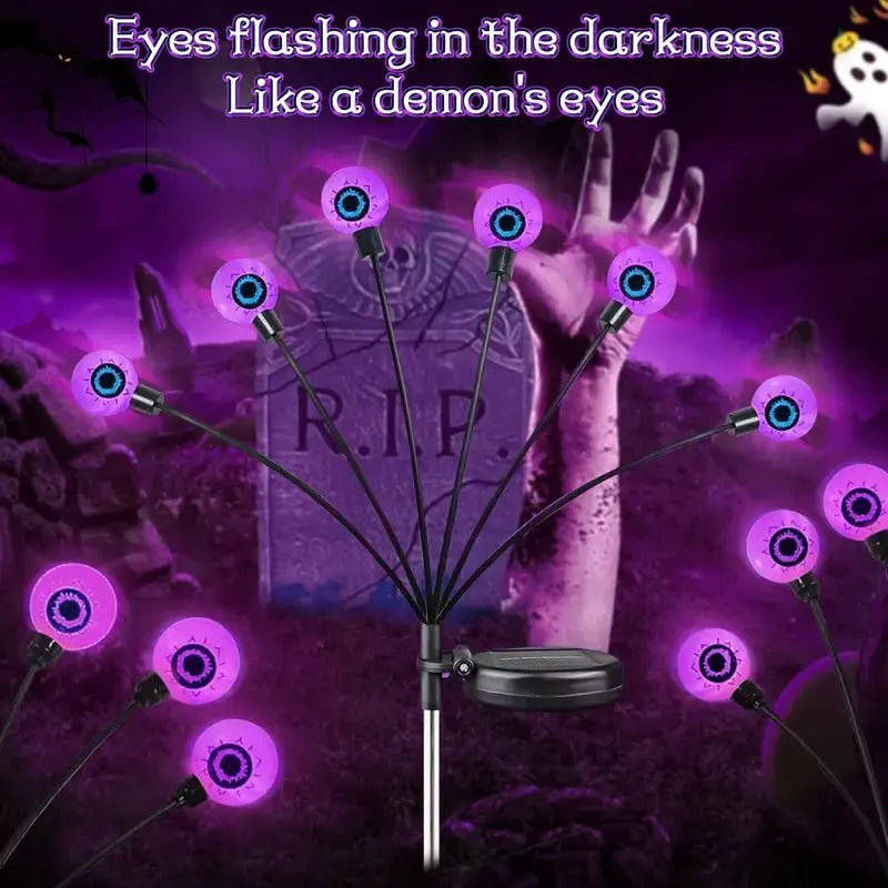 Lighted Halloween Eyeball Props Solar Garden Lights | Festive, Charming & Built to Create Magical, Lasting Seasonal Memories