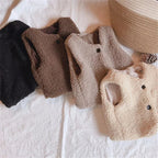 Kids Lamb Wool Winter Gilet | Fluffy Fleece Waistcoat for Toddlers & Children