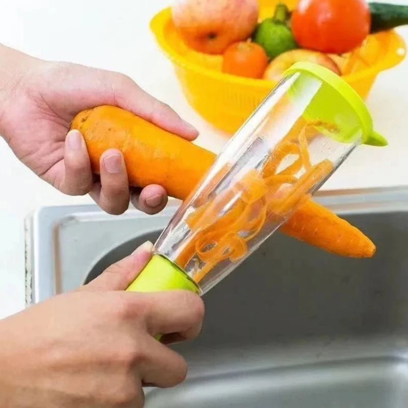 Multifunction Apple and Vegetable Peeler with Storage Tube | Every Home Cook Needs This — Save Time, Reduce Effort, Eat Better