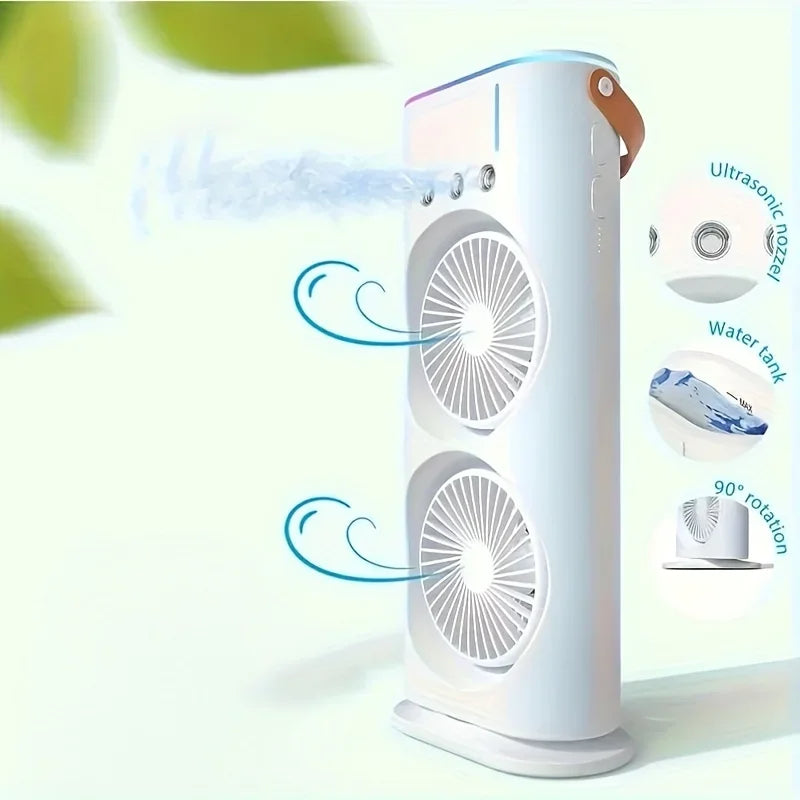 Double Head Portable Air Conditioner Fan | Deep-Conditioning Haircare for Soft, Healthy, Beautifully Glossy Hair