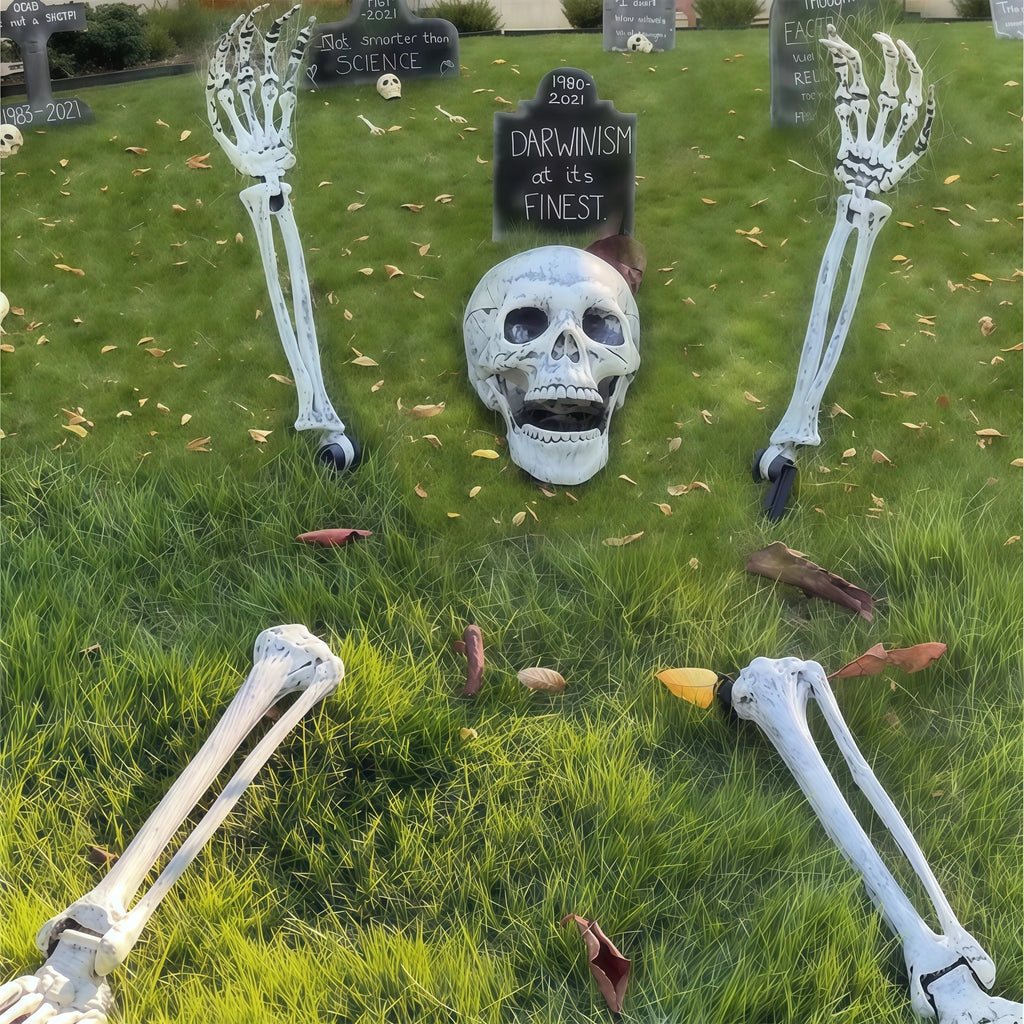 Spooky Skeleton Yard Decoration with Realistic Bones | Some Decorations Are Just Décor — This One Becomes Part of Your Tradition