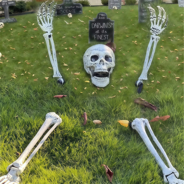 Spooky Skeleton Yard Decoration with Realistic Bones | Some Decorations Are Just Décor — This One Becomes Part of Your Tradition