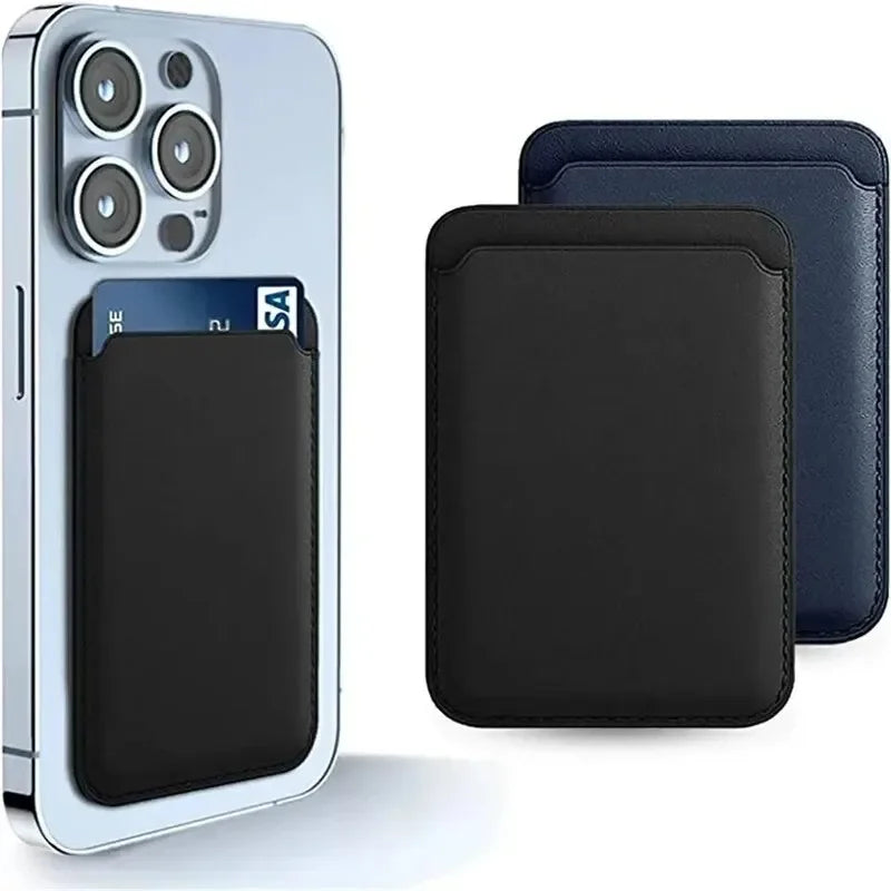 Magnetic Leather Card Holder Wallet for iPhone | MagSafe Compatible Phone Wallet with Card Slots