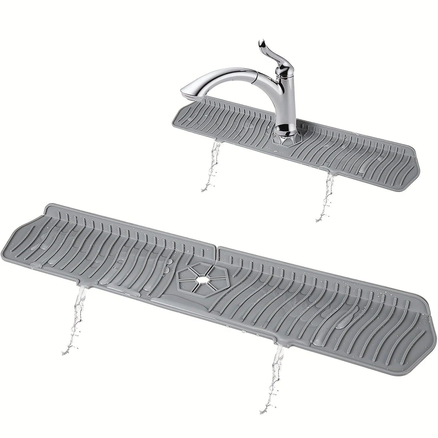 Silicone Kitchen Sink Splash Guard | Waterproof Countertop Protector for Kitchen & Bathroom