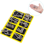 8 Piece Metal Puzzle Ring Set Brain Teaser Toys | Fun & Educational Toy for Curious, Creative, Confident Kids