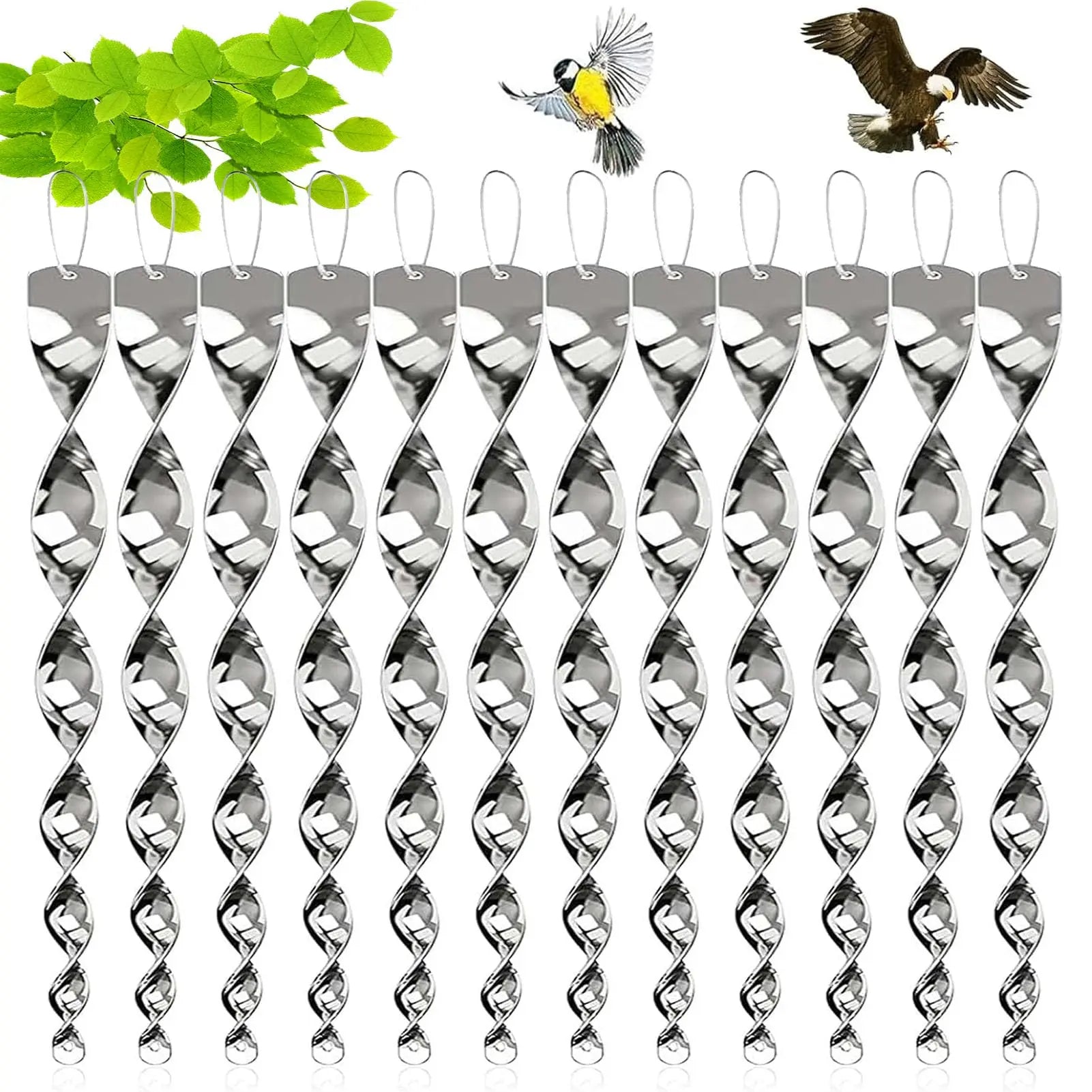 Reflective Bird Deterrent Spiral Rod | Built for British Weather — Durable, Attractive Outdoor Design
