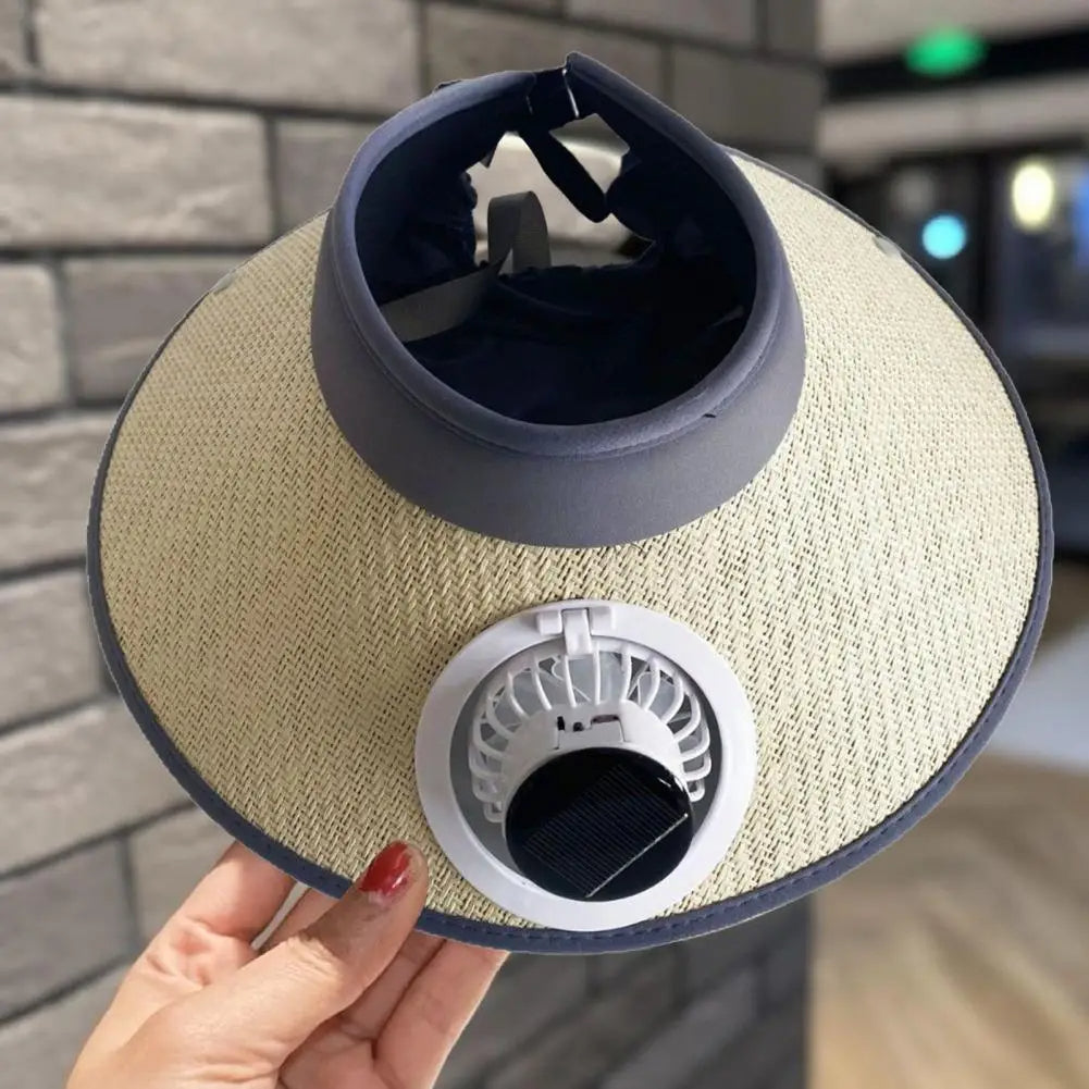 Wide Brim Sun Hat with Solar Powered Fan | Thoughtfully Crafted Accessory — Timeless Style & Premium Quality Feel