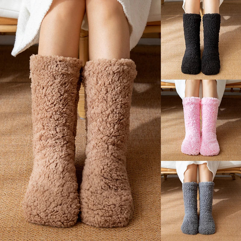Winter Plush Indoor Warm Socks | Fluffy Thermal Floor Socks for Women