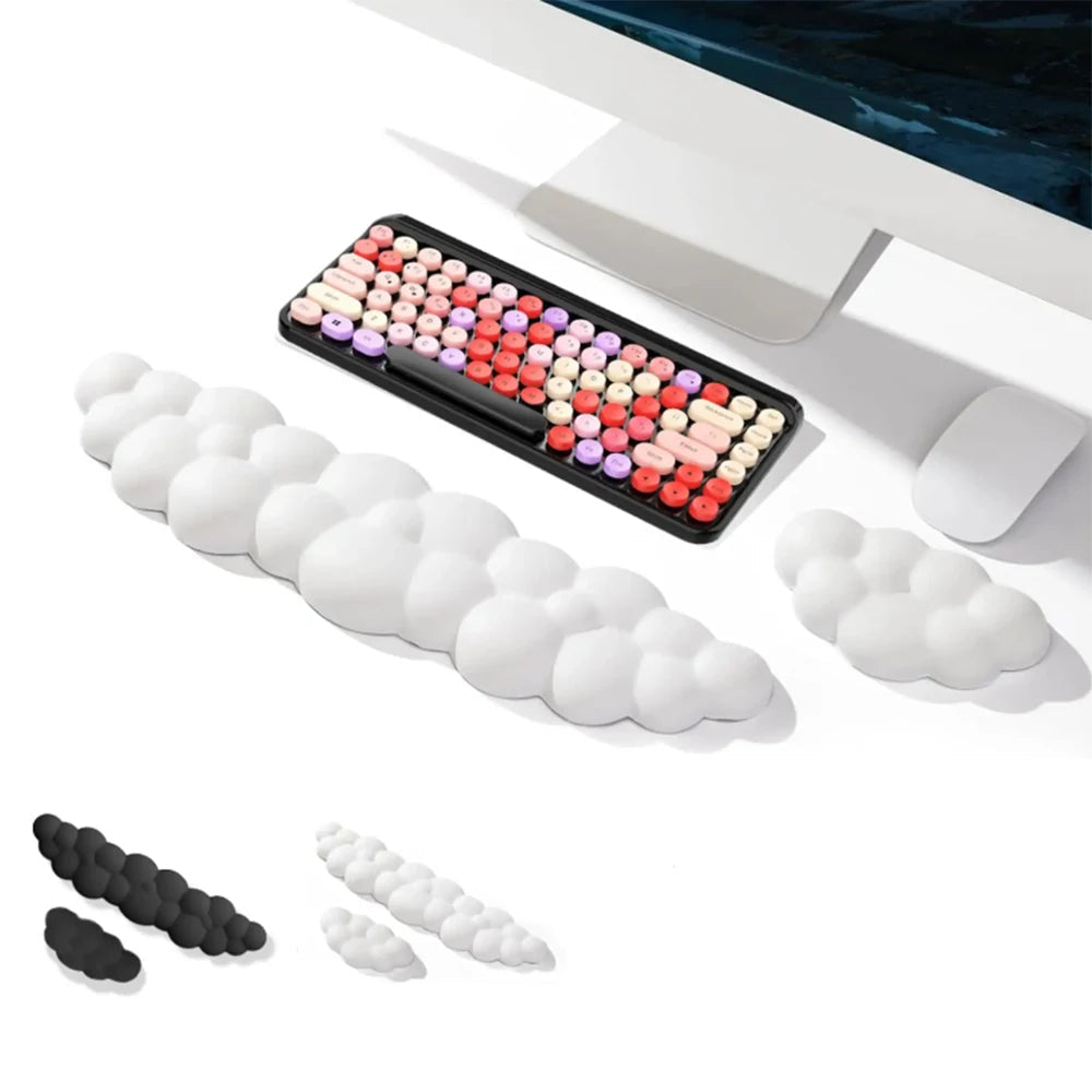 Memory Foam Cloud Keyboard Wrist Rest | Ergonomic Wrist Support for Desk, Office & Gaming
