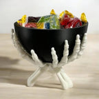 Gothic Skeleton Hands Halloween Candy Bowl | Bring the Magic of the Season into Your Home with This Beautiful Piece