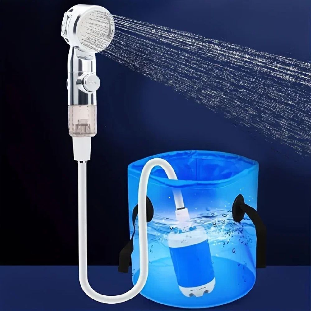 Portable USB Rechargeable Water Pump Shower Head | Intelligent Design Meets Reliable, Long-Lasting Everyday Performance
