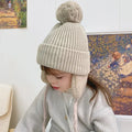Kids Knit Beanie with Earflaps | Warm Winter Hat for Toddlers & Children