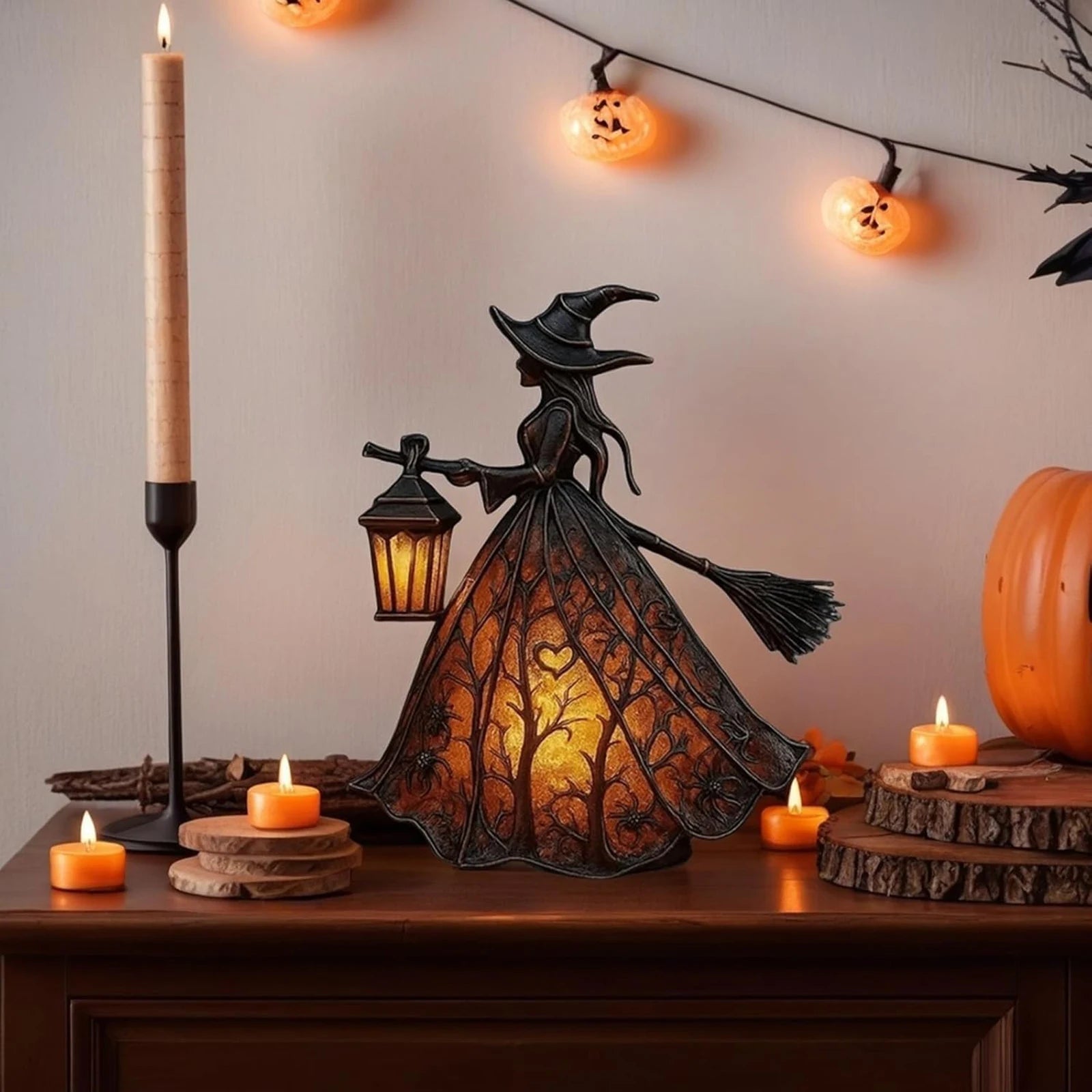 Halloween Witch Table Lamp Spooky Desk Decor Light | Beautiful, Festive & Built to Last Season After Wonderful Season