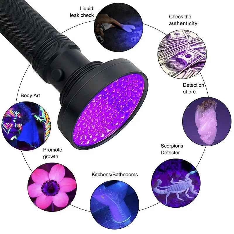 UV Flashlight for Bed Bug Detection and Stain Finder | Engineered for the Great Outdoors — Lightweight, Tough & Dependable