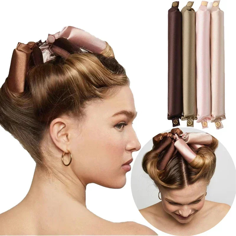 Satin Headband Heatless Hair Curler | Overnight Wave & Curl Styling Without Heat Damage