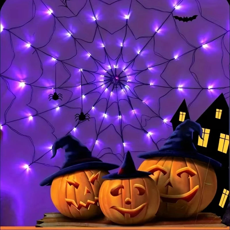 Halloween Spider Web Decoration with Lights | Some Decorations Are Just Décor — This One Becomes Part of Your Tradition