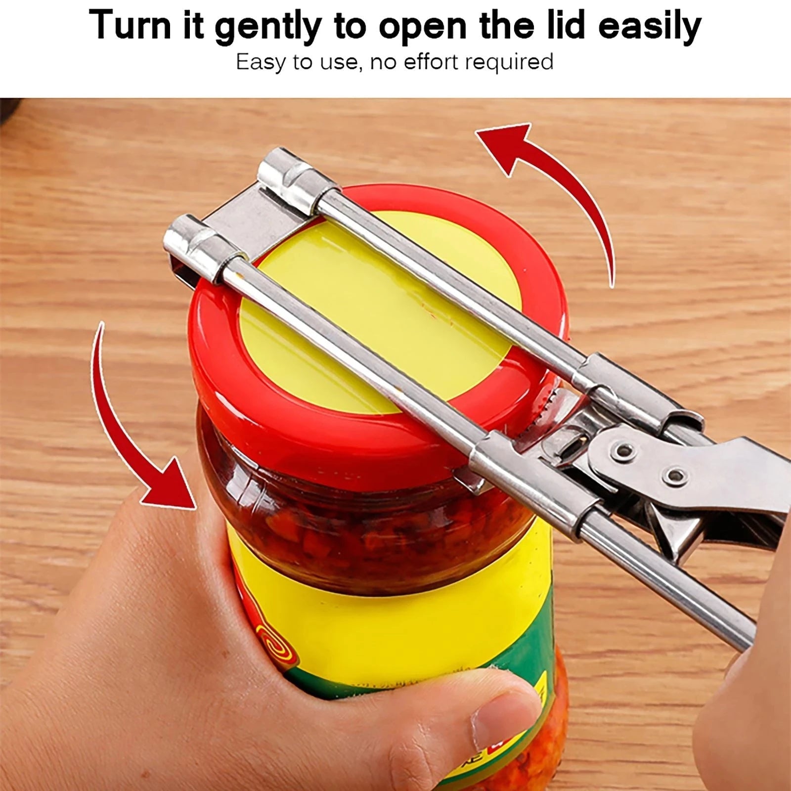Adjustable Stainless Steel Jar & Bottle Opener | Multi-Function Kitchen Lid Opener Tool