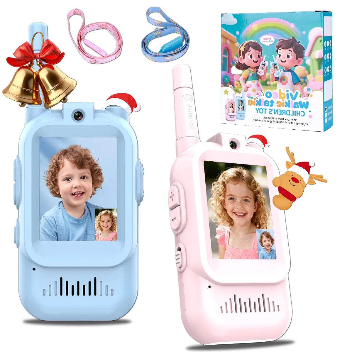 Children's 2-Pack Video Walkie Talkie | Kids Two-Way Radio with Screen for Outdoor Adventures