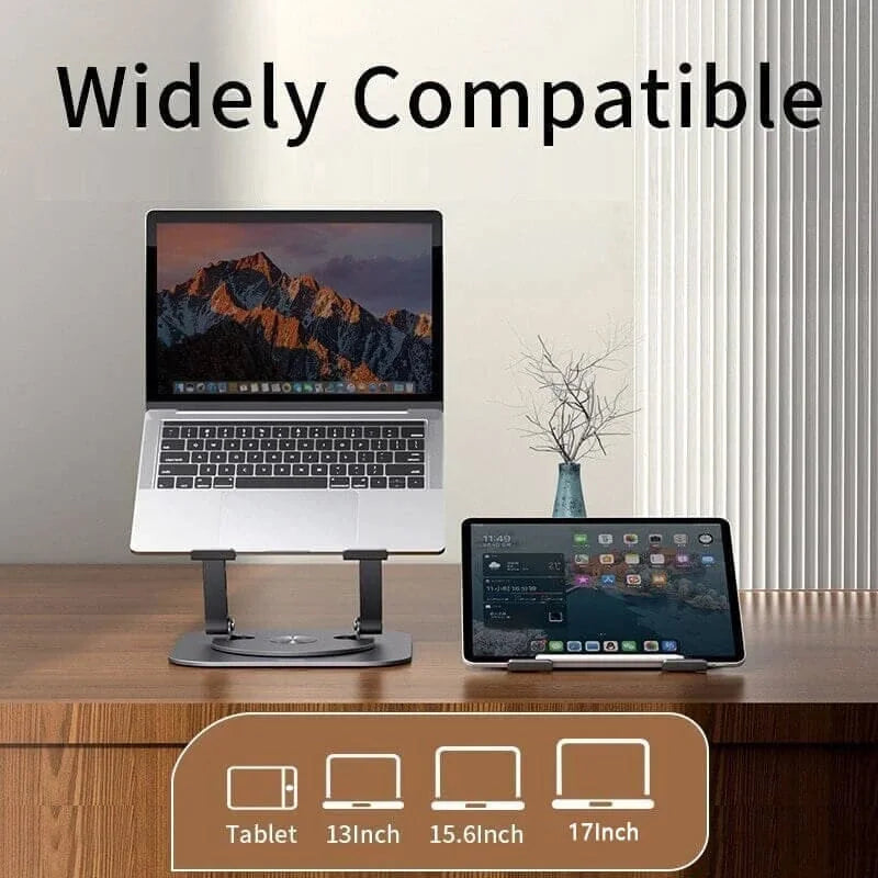 Laptop Stand Aluminum Alloy 360 Degree Rotating Bracket | High-Performance Tech Built for Modern, Busy, On-the-Go Lifestyles
