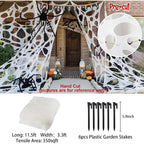 Halloween Giant Spider Web Decoration with Stakes | Festive, Charming & Built to Create Magical, Lasting Seasonal Memories