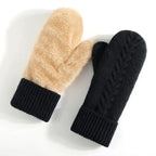 Double Layer Fleece Lined Winter Mittens | Warm Thermal Gloves for Women — 5 Colours