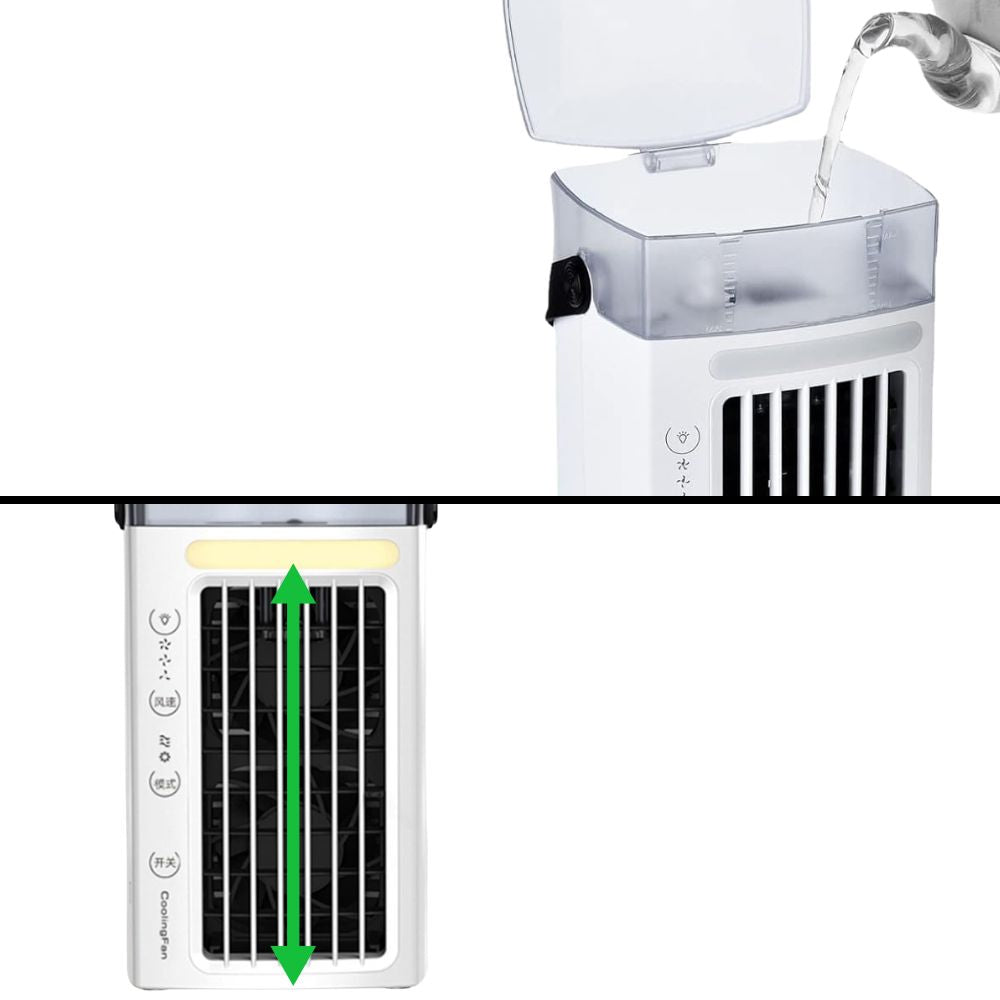 Personal Portable Air Conditioner Mini Air Cooler Fan | Salon-Quality Haircare for Stronger, Shinier, Healthier Hair